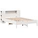 Letto Libreria senza Materasso Bianco 150x200 cm Legno di Pino - Foto miniatura 3