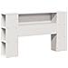 Letto Libreria senza Materasso Bianco 150x200 cm Legno di Pino - Foto miniatura 7