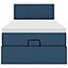Pouf Letto con Materasso e LED Blu 100x200 cm in Tessuto - Foto miniatura 8