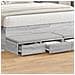 Cassetti per Letto Grigio Sonoma 140x36,5x16,5 cm Legno Ingegnerizzato - Foto miniatura 4