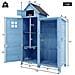 Casetta Da Giardino Per Armadio Da Giardino, 118x54x173cm(lxpxa), Resistente Alle Intemperie, Legno, Blu, Tetto In Pvc (set, 1 Pz., 1xarmadio Per Attrezzature) - Foto miniatura 3