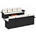 Set Divano da Giardino 7 pcs Nero e Crema 55 x 55 x 37 cm - Foto miniatura 1