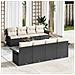 Set Divano da Giardino 7 pcs Nero e Crema 55 x 55 x 37 cm - Foto miniatura 2
