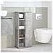 Mobile da Bagno con Portarotolo Grigio Cemento 39x22x90 cm - Foto miniatura 3