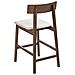 Set Di 2 Sedie Alte Isanti Legno Marrone Scuro /tortora - Foto miniatura 5