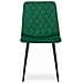 Sedia TURIN - Design ergonomico in velluto verde scuro x 3 - Foto miniatura 3