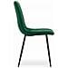 Sedia TURIN - Design ergonomico in velluto verde scuro x 3 - Foto miniatura 6