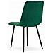 Sedia TURIN - Design ergonomico in velluto verde scuro x 3 - Foto miniatura 5