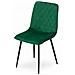Sedia TURIN - Design ergonomico in velluto verde scuro x 3 - Foto miniatura 7