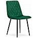 Sedia TURIN - Design ergonomico in velluto verde scuro x 3 - Foto miniatura 2