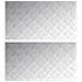 Dischi Quadrati 2 pcs Argento 90 x 50 cm Alluminio - Foto miniatura 1