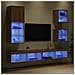 Unità a muro per TV con LED 5 pcs Rovere artigianale - Foto miniatura 5