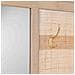 Sgabello Da Mobile Da Ingresso In Legno E Rete Marrone 90x8x181h-90x39x46h - Foto miniatura 5
