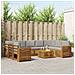Set divani con cuscino 10 pcs Grigio Naturale e Chiaro - Foto miniatura 2