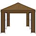 Gazebo da giardino 6 x 3 m Tortora Poliestere e Acciaio 190 - Foto miniatura 4
