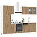 Unità Cucina Lyon 8 pcs Rovere Artigianale Legno ingegnerizzato - Foto miniatura 3