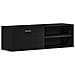 Mobile TV Rovere Nero 120x34x37 cm in Legno Multistrato - Foto miniatura 1