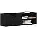 Mobile TV Rovere Nero 120x34x37 cm in Legno Multistrato - Foto miniatura 4