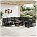 Set Divano da Giardino 12 pz Nero e Grigio scuro polyrattan - Foto miniatura 8
