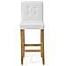 Set Di 2 Sgabelli Da Bar In Ecopelle Bianco Sporco Madison - Foto miniatura 13