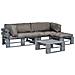 Divani Da Giardino Su Pallet 4pz Cuscini Grigi Legno Fsc Grigio - Foto miniatura 1