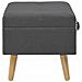Sgabello Con Contenitore 40 Cm In Tessuto Grigio Scuro - Foto miniatura 4