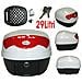 Bauletto Baule Moto Scooter 29 Litri Valigia Piastra Universale Bianco - Foto miniatura 1