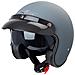 Casco Moto Jet Cafe Racer Omologato Ece 22-05 Parasole Scooter Grigio Opaco M - Foto miniatura 3