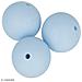 Perlina Di Silicone Tonda X 3 - 15 Mm - Blu Pastello - Foto miniatura 1