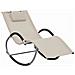 Lettino Prendisole con Cuscino Crema in Textilene - Foto miniatura 1