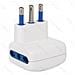 Adattatore Triplo Con Spina 16a250v 2p+e 3 Prese 3 Prese P1711 E 1 Presa P1711 Bianco Max 1500w Con Protezione Bambini - Foto miniatura 2