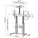 650605 base da pavimento per tv a schermo piatto 2,54 m (100) Portable flat panel floor stand Alluminio - Foto miniatura 6