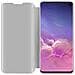 Custodia Compatibile Con Samsung Galaxy S10 In Agata Argento - Clear View Specchio Coperchio Protettivo Con Funzione Di Supporto Protezione A 360 Gradi - Foto miniatura 3