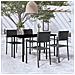Set Mobili Da Pranzo Per Giardino 5 Pz Nero - Foto miniatura 1