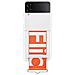 Cover In Silicone Ef-gf721twegww Con Strap Per Galaxy Z Flip4 Sm-f721b Bianco Arancione - Foto miniatura 4