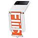 Cover In Silicone Ef-gf721twegww Con Strap Per Galaxy Z Flip4 Sm-f721b Bianco Arancione - Foto miniatura 6