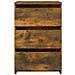 Comodino Rovere Fumo 40x35x62,5 Cm In Legno Multistrato - Foto miniatura 2