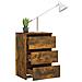 Comodino Rovere Fumo 40x35x62,5 Cm In Legno Multistrato - Foto miniatura 5