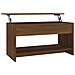 Tavolino Salotto Rovere Marrone 102x50x52,5cm Legno Multistrato - Foto miniatura 1