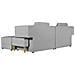 Berga Divano Multifunzione Grigio Chiaro - Foto miniatura 11