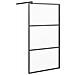 Parete Doccia Walk In 100x195 Cm In Vetro Smerigliato Esg Nero - Foto miniatura 2