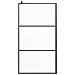 Parete Doccia Walk In 100x195 Cm In Vetro Smerigliato Esg Nero - Foto miniatura 3
