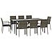Set Salotto Giardino Con Cuscini 9 Pz Nero E Grigio Polyrattan - Foto miniatura 3