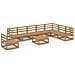 Set Divani Da Giardino 9 Pz Marrone Miele In Massello Di Pino - Foto miniatura 2
