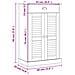 Scarpiera Vigo 60x35x96 Cm In Legno Massello Di Pino Bianco - Foto miniatura 3