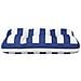 Cuscino Per Pallet Strisce Bianche E Blu 50x40x12 Cm In Tessuto - Foto miniatura 7