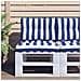 Cuscino Per Pallet Strisce Bianche E Blu 50x40x12 Cm In Tessuto - Foto miniatura 1