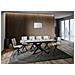 Tavolo Allungabile 90x160/220 Cm Ganty - Bordo Antracite Telaio Antracite - Bianco Frassino - Foto miniatura 3