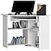 Scrivania ad angolo TED, 80x80x74 cm, Colore Bianco - Foto miniatura 1