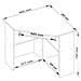 Scrivania ad angolo TED, 80x80x74 cm, Colore Bianco - Foto miniatura 3